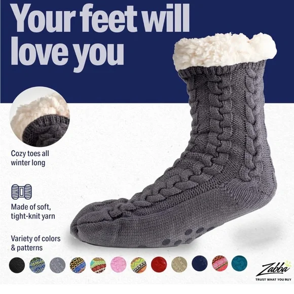 NWT Women’s Luther Pike Seattle Holiday Themed Non-Skid Slipper Socks - Picture 2 of 11